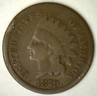1879 Indian Head Bronze One Cent Circulated 1c US Penny Good Coin