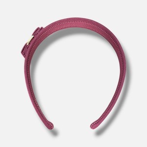 Vintage Salvatore Ferragamo Vara Red Grosgrain Headband Gold Logo Bow Ferragamo Headband | eBay main image 4