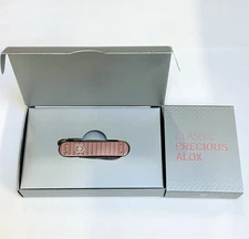 Victorinox Swiss Army Classic Precious Alox Gentle Rose Woven Pattern New In Box
