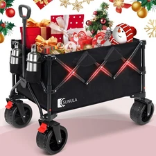 Collapsible Wagon Cart with 440lbs Weight Capacity, Heavy Duty Foldable Wagon...