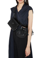 JW Anderson Black Leather Multi Pocket Cross Body Bag