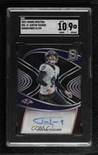 2021 Panini Spectra Signatures 31/49 Justin Tucker #SIG-JT SGC 9 MINT Auto 3hd