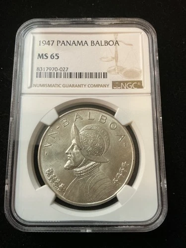 1947 Panama Balboa NGC MS65