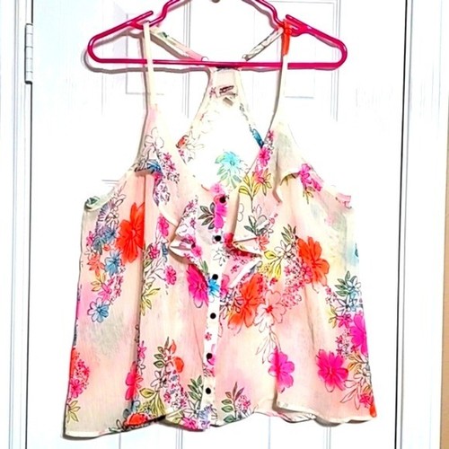 NWOT Arizona Jean Co Sz XXL Razorback Top with beautiful ruffle! B17 | eBay