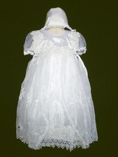New Infant Girl White Gown Christening Baptism Dress size 3 18-24 months , 4