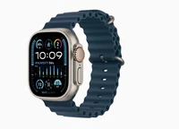 Apple Watch Ultra 2 49mm Titanium Case with Blue Ocean Band and Trail Loop 89%