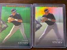 2014 Bowman Platinum Trevor Story BPCP83 LOT Green Refractor /399 + Base