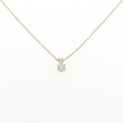 Authentic K18YG Diamond Necklace 0.20CT #260-007-788-5913