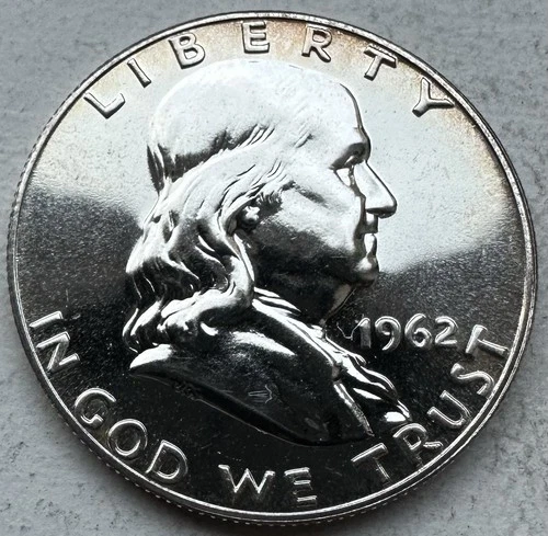 1962 Proof Franklin Half Dollar 90% Silver-INV#8427