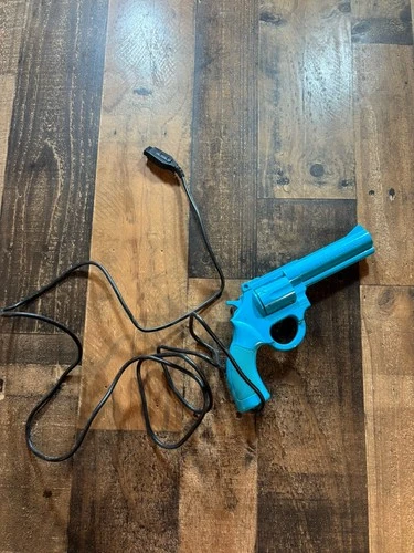 KONAMI JUSTIFIER LIGHT GUN BLUE SEGA GENESIS 1993 Blue Vintage