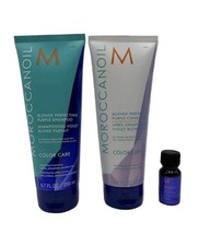 Moroccanoil Blonde Perfecting Purple Shampoo, Conditioner  Purple Oil Trio