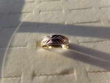 Solid Sterling Silver Band 925 Ring Size 7.75 Thailand