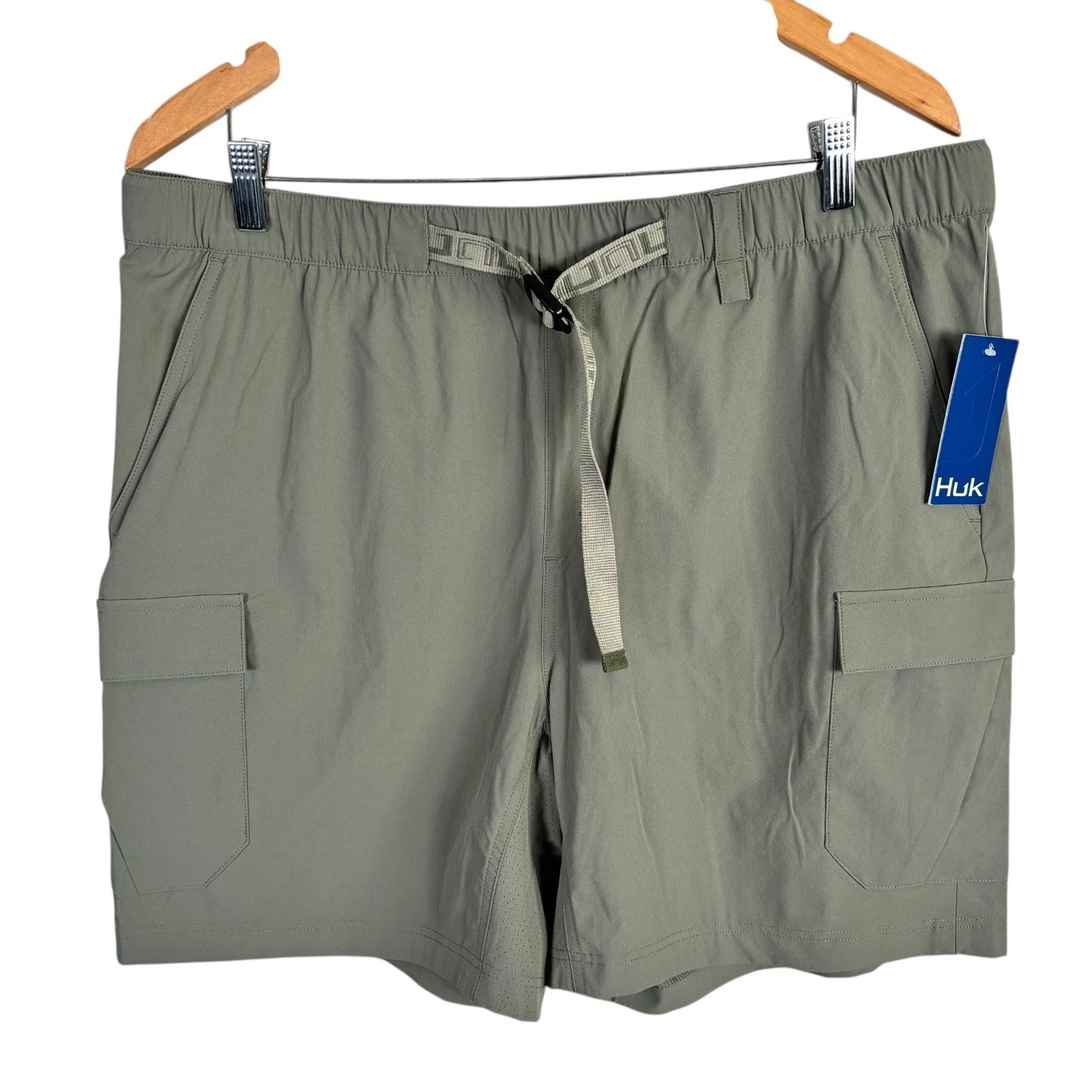 NEW Huk Creekbed Cargo Shorts Fishing Vented Nylon Belted Mens XL Moss Green $60
Opens in a new wind