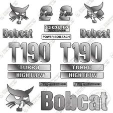 Fits Bobcat T190 Decal Kit 2-Stripe Version  (Custom Chrome Kit)