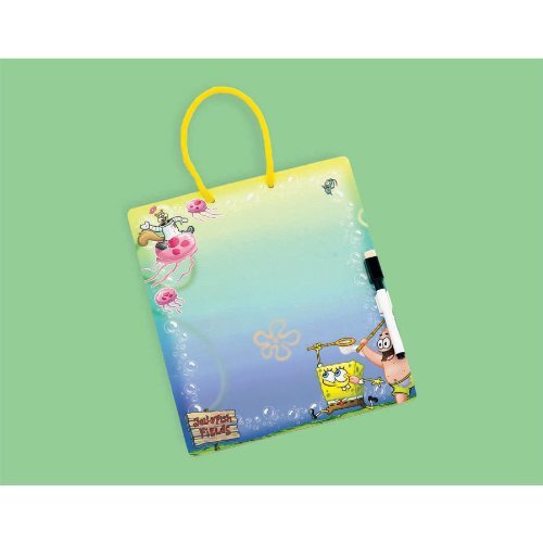 SpongeBob SquarePants Cartoon Nick Jr Kids Birthday Party Favor Dry Erase Board - Afbeelding 1 van 1