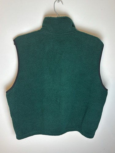 Eddie Bauer Men's Fleece Vest XL Green Full Zip Pockets Shell Outdoor - Picture 2 of 7