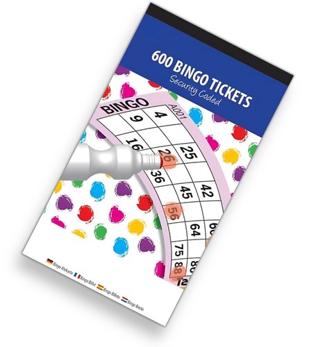 2 x Jumbo Bingo Book Pad de 600 entradas 6 para ver todos los colores codificado de seguridad - Imagen 2 de 11