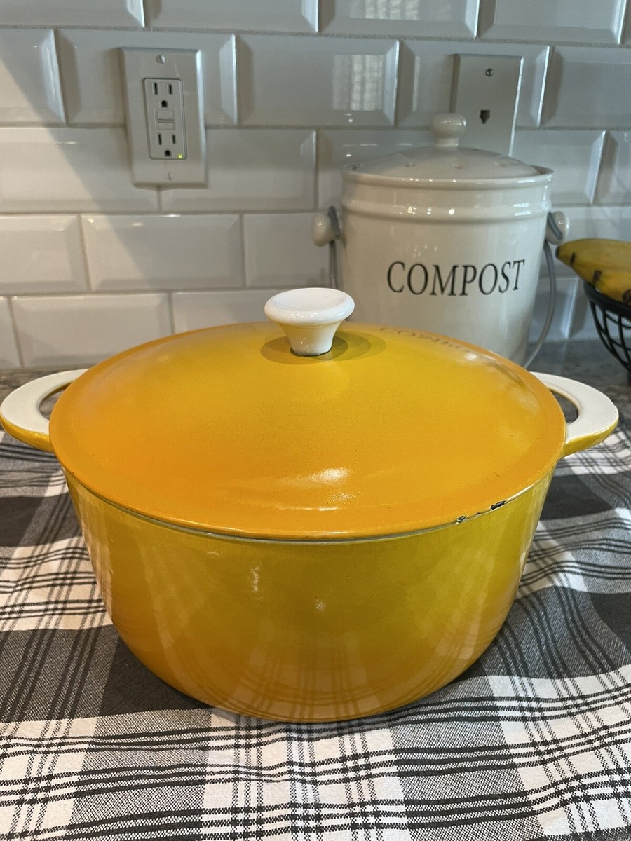 VINTAGE DESCOWARE R0-10 5Q CAST IRON DUTCH OVEN Belgium W/LID