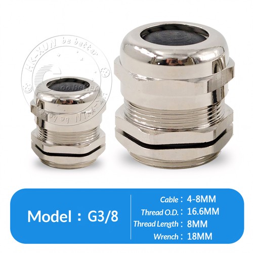 IP68 wasserdichte vernickelte Messing Kabelverschraubungen M6-M100 / PG7-PG63 - Bild 58 von 66