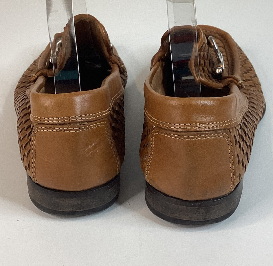 Donald J. Pliner Woven Tan Leather Bit Loafers Donald J Pliner Nadim Woven Bit Loafers Tan Men main image 4