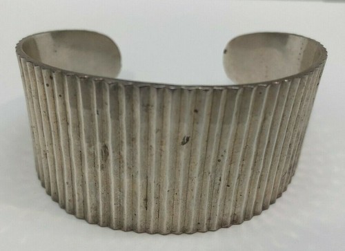 3 STERLING SILVER CUFFS BRACELETS TAXCO AND INDUSTRIA ARGENTINA 94.7 GRAMS - Picture 5 of 8