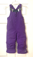 Lands End Squall Toddler Insulated Snow Bib Purple Kids Boys Girls sz 2T