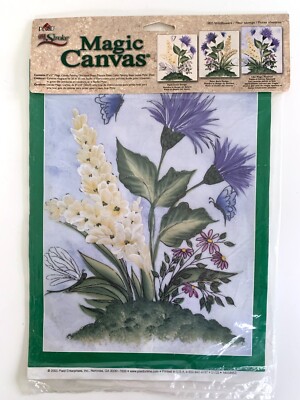 Plaid One Stroke Magic Canvas Preprinted Painting Canvas 1805 Wildflowers 8 x 10