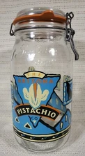 The Arizona Pistachio Company Glass Jar Collectible Canister Arizona Made France