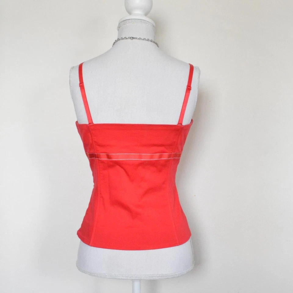 Blusa bustiê vermelha vintage anos 2000 com top coquete desossado tamanho P fofa ❤️ - Imagem 4 de 4