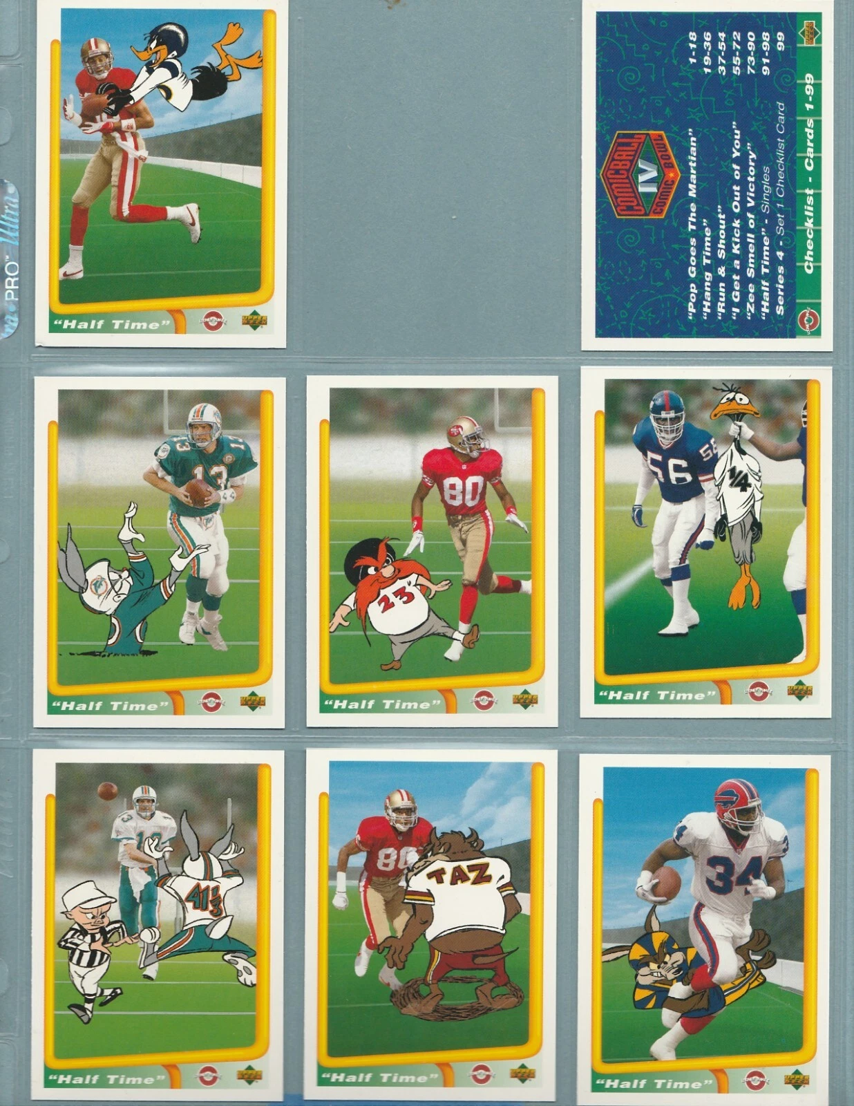 1992  Upper Deck Comic Ball IV Half Time / Jerry Rice #95 San Francisco 49ers