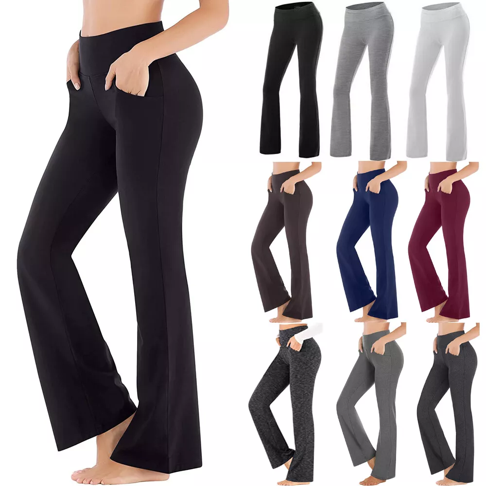  Yoga Pants 100 Cotton High Waist Workout Pants Casual Trousers  Control Pants Women (AG, S) : Sports & Outdoors