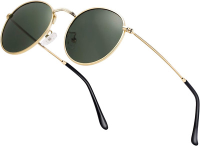 Pequenas gafas de sol redondas polarizadas estilo retro para hombres y mujeres