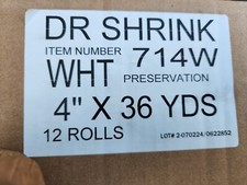  12 Pack Dr. Shrink DS-714W Preservation Tape 4" x 108', White