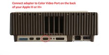 Apple III /// 3 Color Composite Video adapter RGB out connector modern Displays