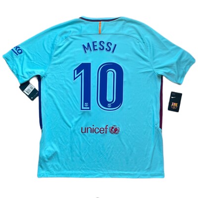 17-18 FC Barcelona MESSI 10番　away NIKE S 2017/18 Barcelona Away Jersey #10 Messi 2XL Nike Soccer