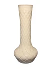 Vintage 9" Milk Glass Bud Vase Bulbous Diamond Quilt Mold 4093 Hoosier Glass