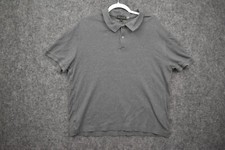 Banana Republic Luxury Touch Performance Polo Shirt Large Gray Short Sleeve Mens