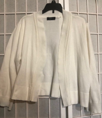 Girls CREAM Open Front Cardigan Long Sleeve LARGE