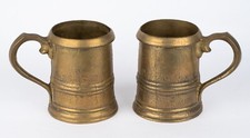 Massiver Messingkrug / Henkelkrug 1860 g Vintage 60er/70er - 2 St&uuml;ck vorhanden