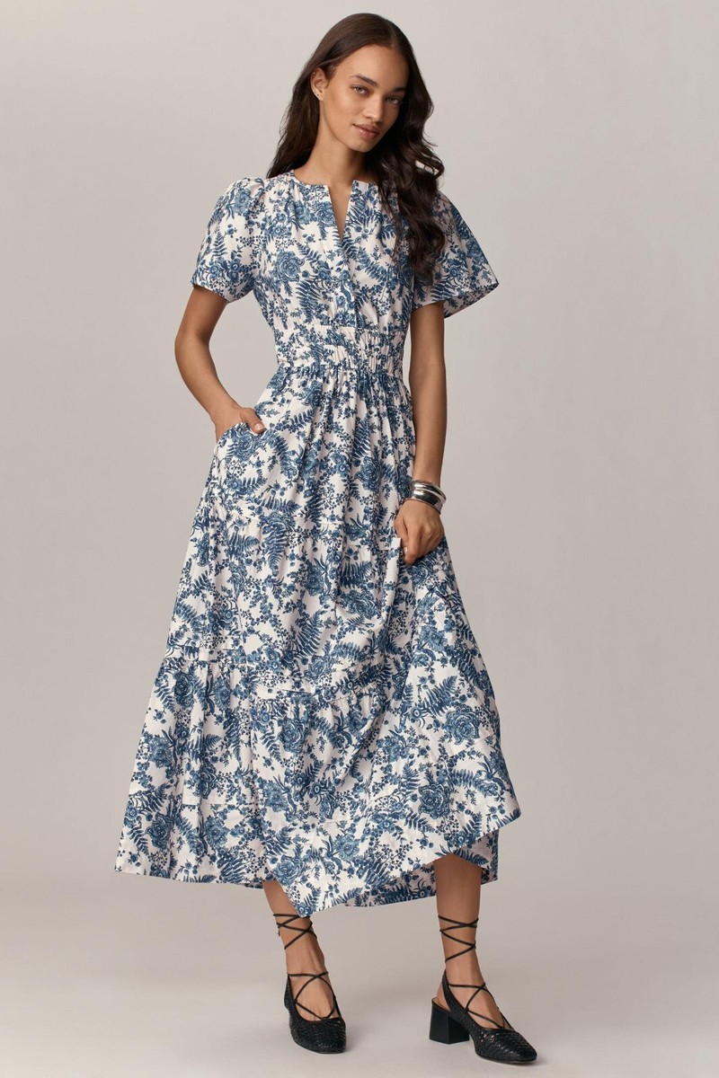 NWT Anthropologie Somerset Maxi in Ivory Blue Floral Tiered Cotton Dress L | eBay NWT Anthropologie Somerset Maxi in Ivory Blue Floral Tiered Cotton Dress L | eBay
