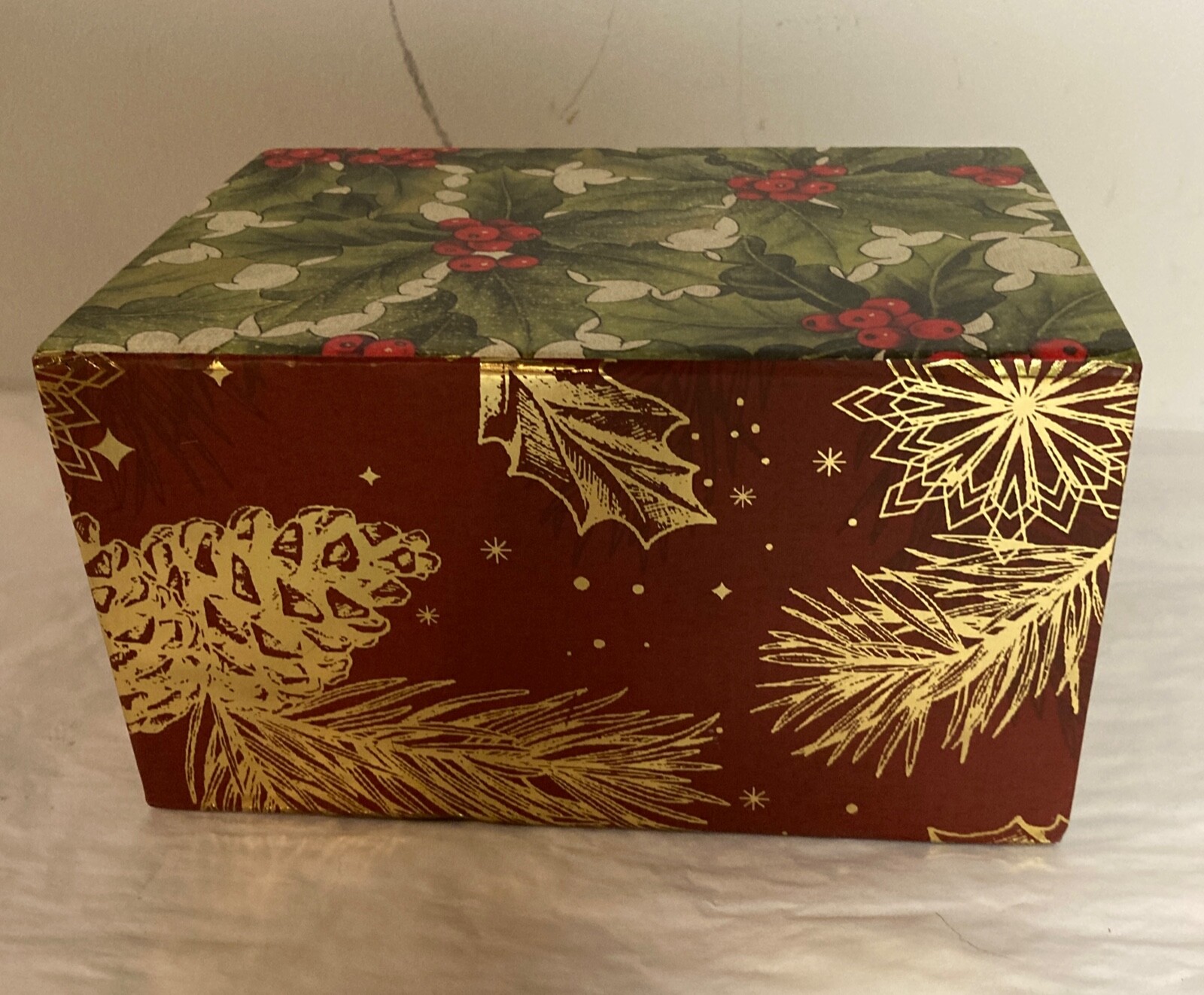 PLACE & TIME Christmas Gift Box Flap Lid JoAnn's Fabrics 8 X 6 X