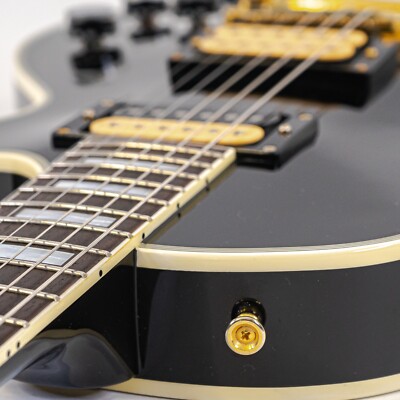 Edwards Les Paul Custom Style Guitar Black w/ DiMarzio Style