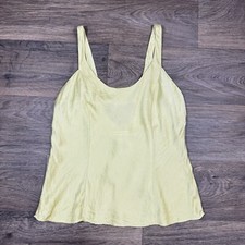 VICTORIA SECRET Women's Green Silk Slip Tank Sleeveless Size M