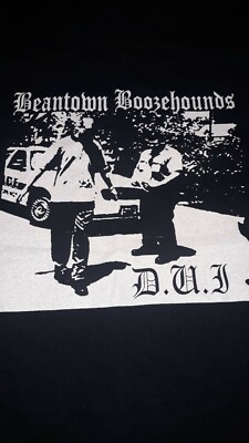 Beantown Boozehounds D.U.I. T Shirt Punk Rock Band Size L