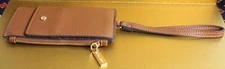 Anne Klein Mini Leather Wallet ID-Credit Card Pockets & Zip Close Pockets-Wrist
