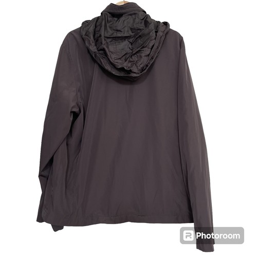 Tech By Tumi Jacket Mens Size XL Gray Zip Up Hide Away Hood Travel Lightweight - Picture 2 of 7