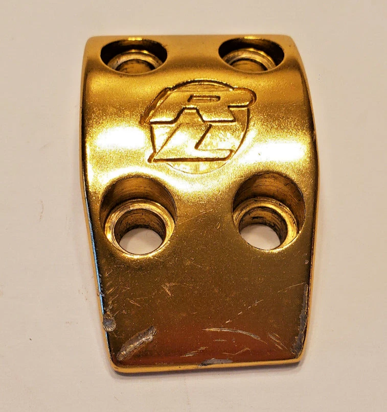 Redline BMX Bicycle Handle Bar Stem Top Plate ACS Tuff Sugino Sakae 22.2mm GOLD - Image 3 of 4