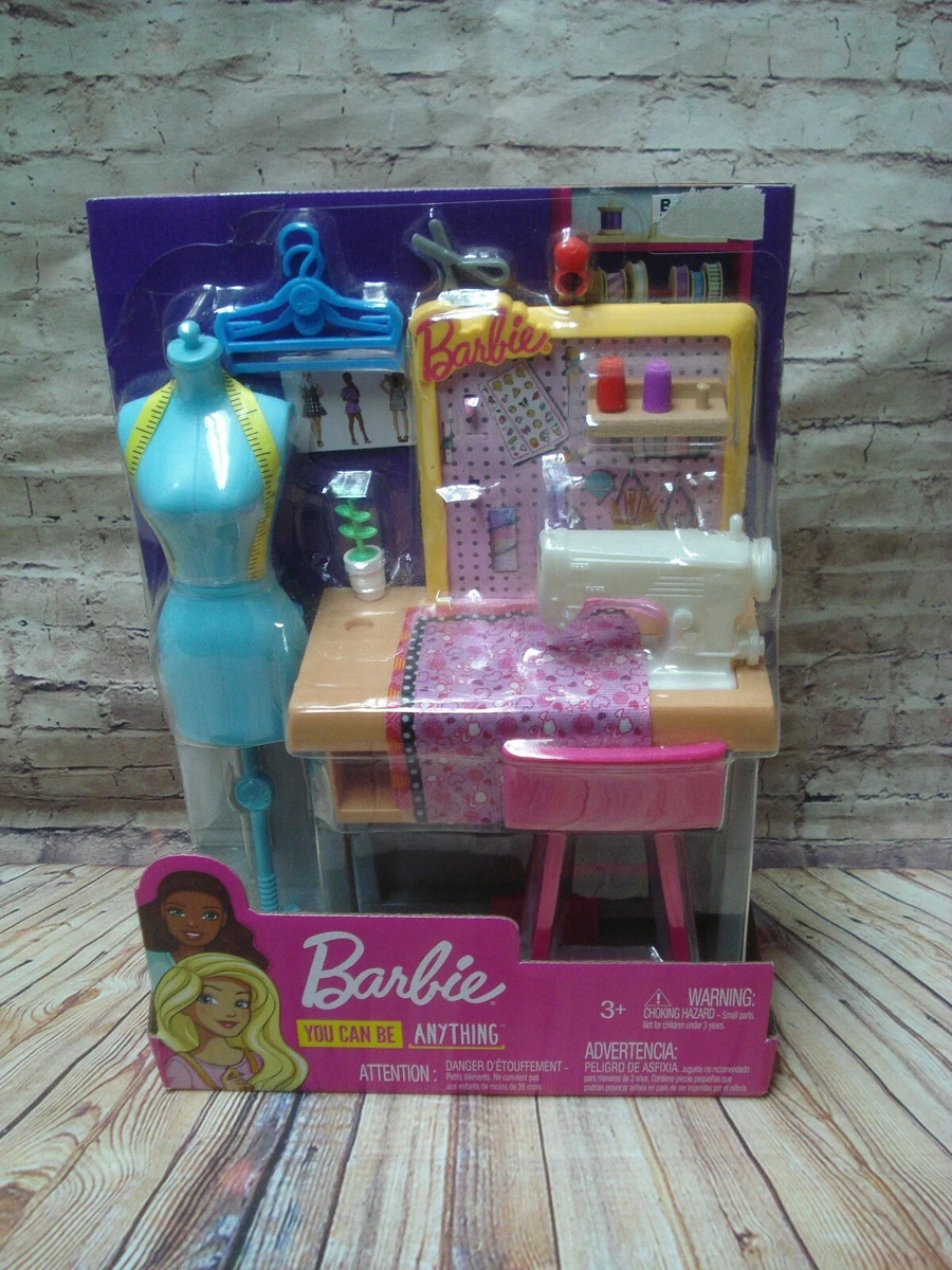 Fashionista Barbie Doll YOU CAN BE ANYTHING Playset Sewing Fashion