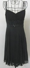Ann Taylor Black Beaded Cocktail Evening Dress - Size 0 - Lined