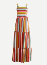 J.Crew Maxi Dress in Rainbow Stripe Size Medium